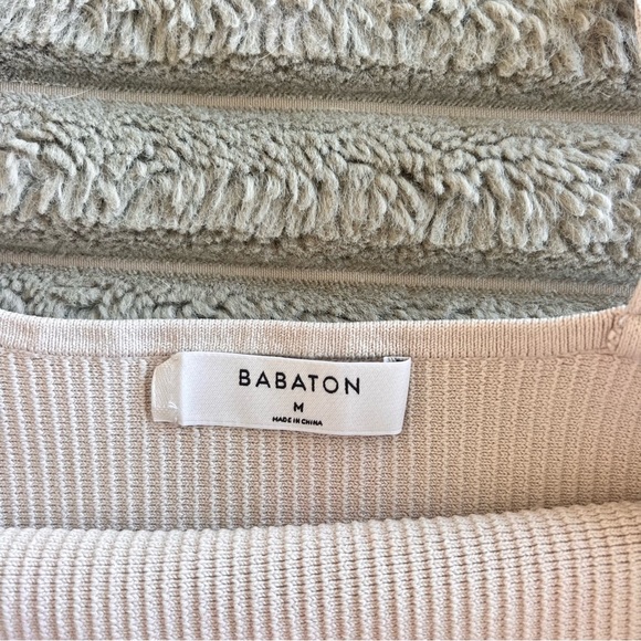 Babaton Ribbed Sleeveless High Neck Tank- S - Picture 4 of 6